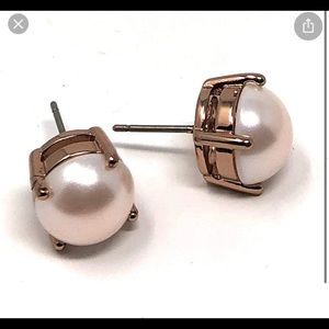 NWT Kate Spade Rose Gold Pearl earrings